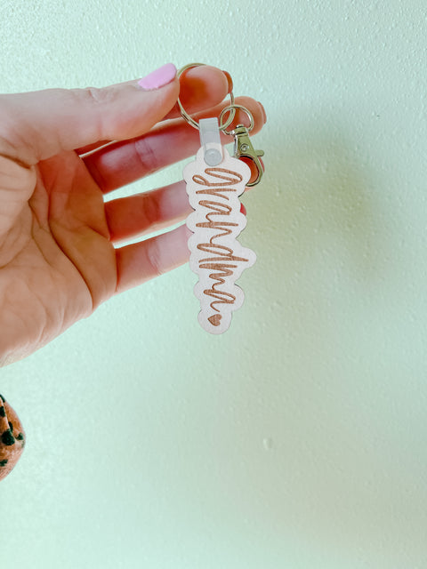 Grandma Cursive Outline Keychains