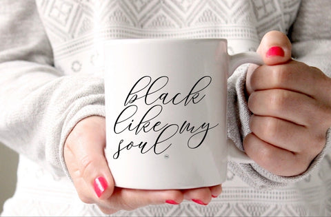 Black Like My Soul Coffee Mug