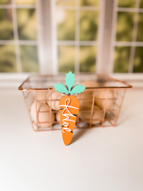 Carrot Easter Basket Name Tag | 3D Name Tag