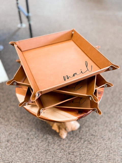 Leatherette Mail Catch All Tray