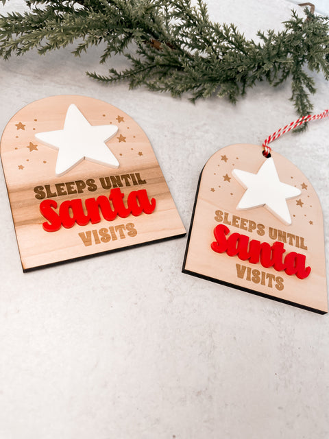 Sleeps Until Santa Mini Whiteboard