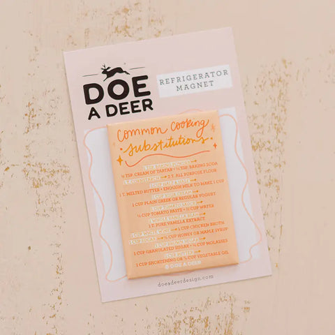 Common Cooking Substitutions Magnet