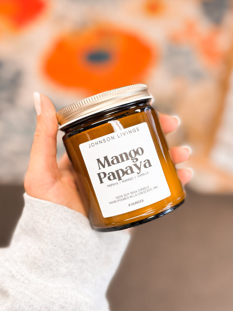 Soy Wax Candle | Mango Papaya
