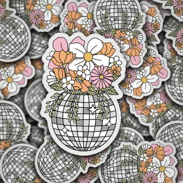 Disco Flowerpot Sticker
