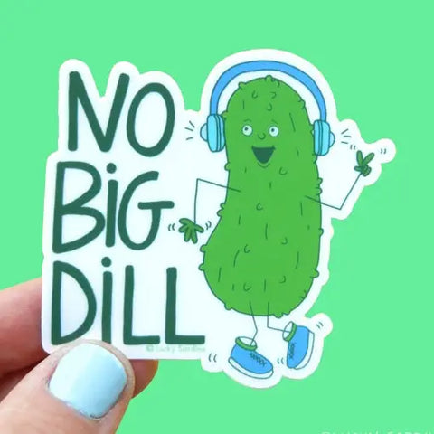 Pickle No Big Dill, Retro Sneakers, Funny Vinyl Sticker