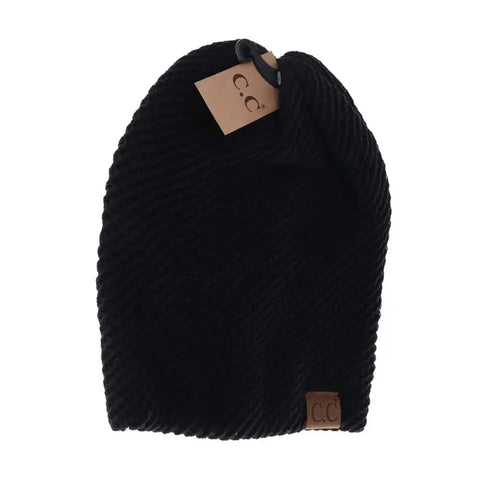 Unisex Slouchy C.C Beanie - Black