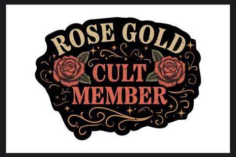 Rose Gold Cult Member Sticker