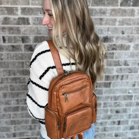 The Jenn Backpack - Brown