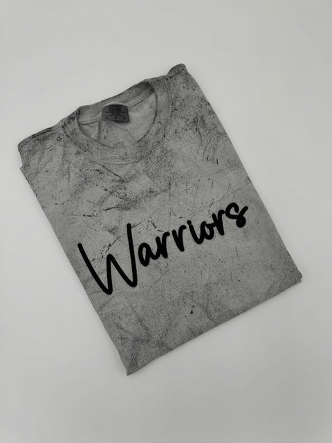 Warriors Puffy Embroidered Colorblast Tee