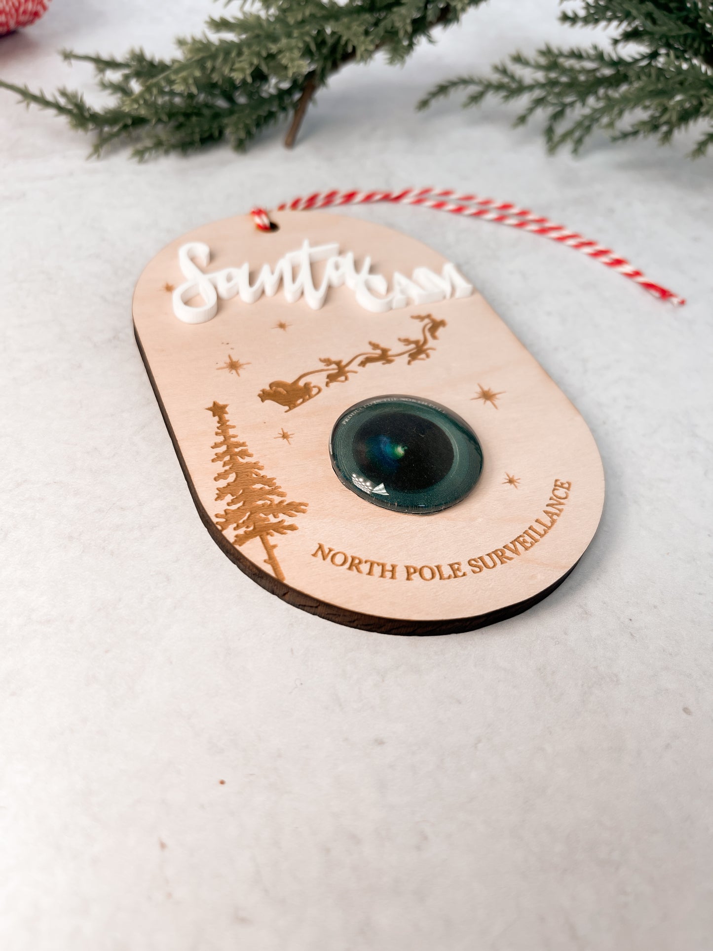 North Pole Surveillance | Santa and Elf Cam Ornament