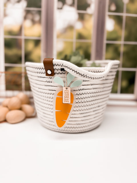 Carrot Double Layer Acrylic Easter Basket Tag