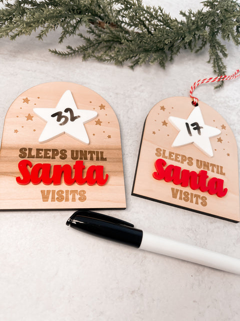 Sleeps Until Santa Mini Whiteboard