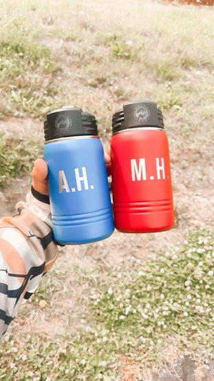 Personalized Initials 12 oz Water Bottle