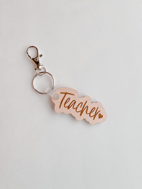 Teacher Script Keychain