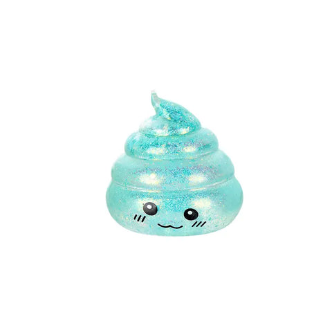 Funny Poop Squishy Toy with Gold Glitter