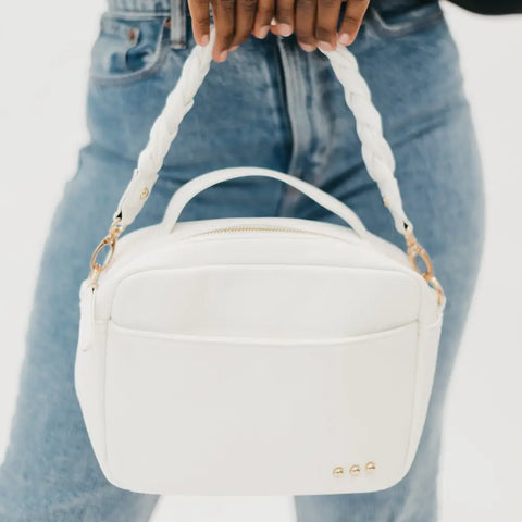 Harriet Handle Crossbody & Shoulder Bag (white)