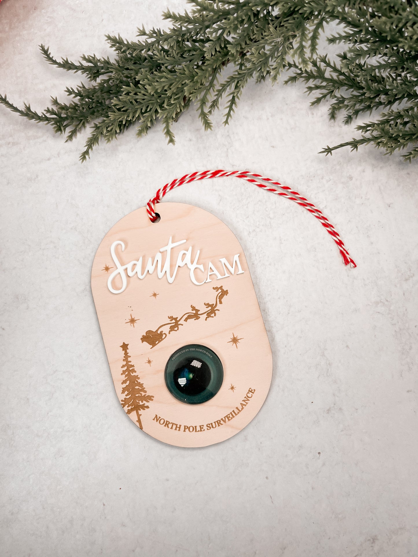 North Pole Surveillance | Santa and Elf Cam Ornament