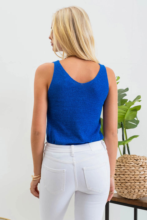 Royal Blue Knit Tank Top