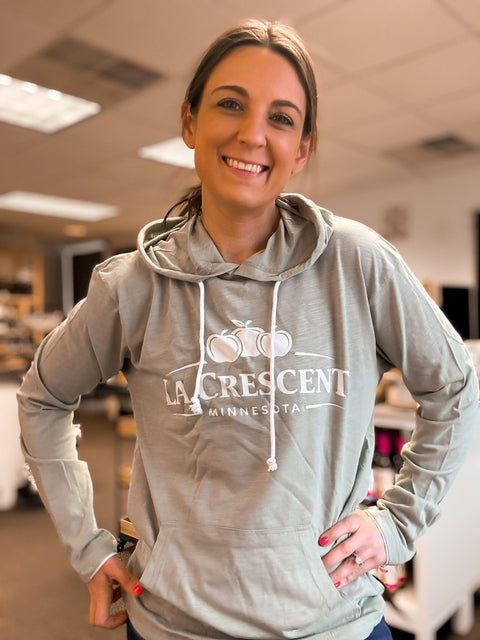 La Crescent Slub Hooded Long Sleeve T-Shirt