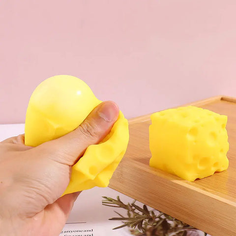 Square Cheese Squishy Toy Stress Relief Toy