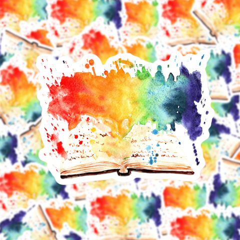 Watercolor Book Sticker