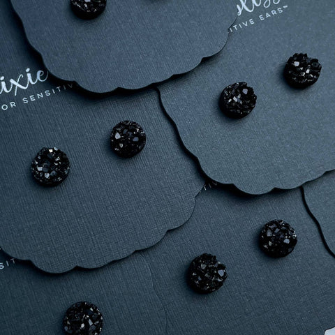 Minis in Black Stud Earrings