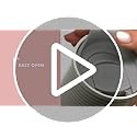Ello Jane 18oz Ceramic Travel Mug with Handle, Splash-Resistant Slider Lid and Built-in Coaster