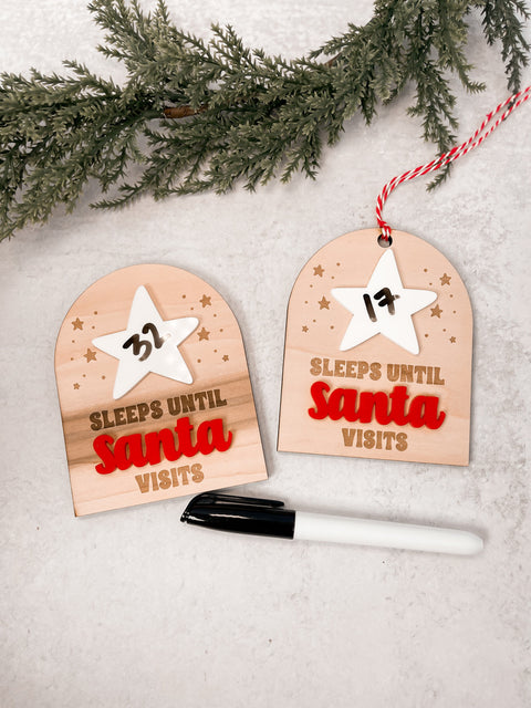 Sleeps Until Santa Mini Whiteboard