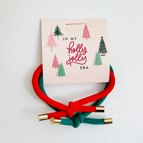 Christmas Hair Tie Stocking Stuffers - Red + Green