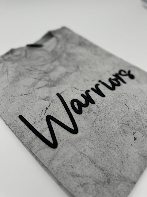 Warriors Puffy Embroidered Colorblast Tee