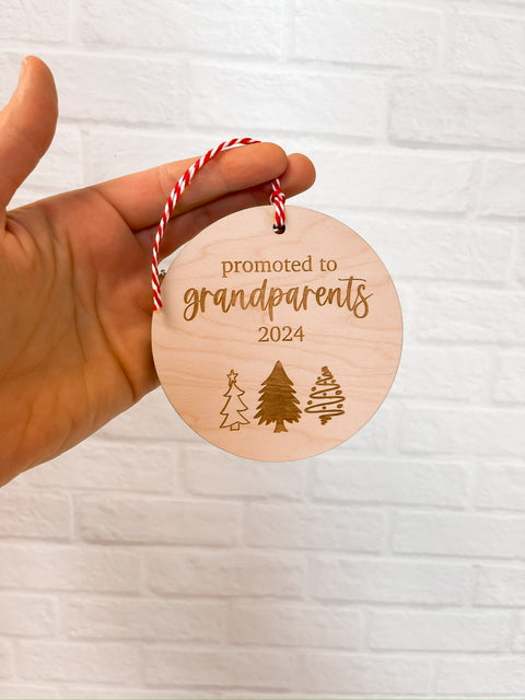 Promoted To Grandparents Ornament