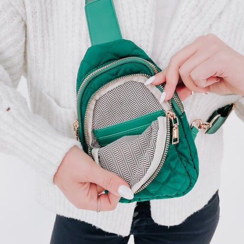 Puffer Bum Bag (emerald green)