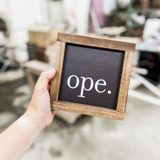 Ope Midwest Framed Sign