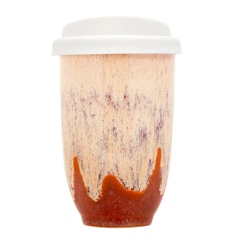 Handmade Jupiter Ceramic Travel Mug – 12oz with Lid & Sleeve