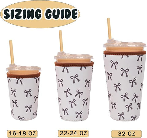 Bow Print Cup Sleeve