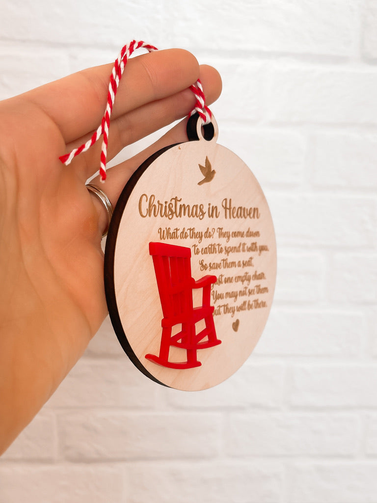 Christmas In Heaven Rocking Chair Ornament