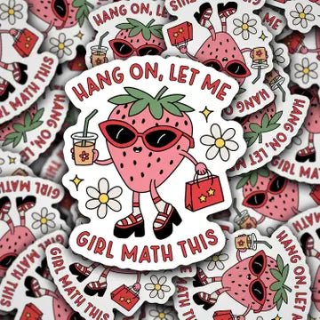 Hang On Let Me Girl Math This Sticker