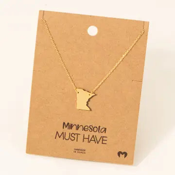 Minnesota State Pendant Necklace