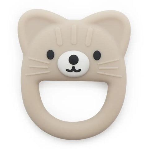 Kitten Silicone Baby Teether - Cream Cat