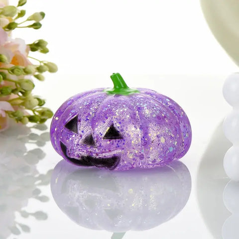 Glitter Pumpkin Slow Rise Squishy Toy