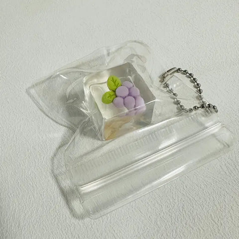 Fruit Ice Cube Squishy Pendant