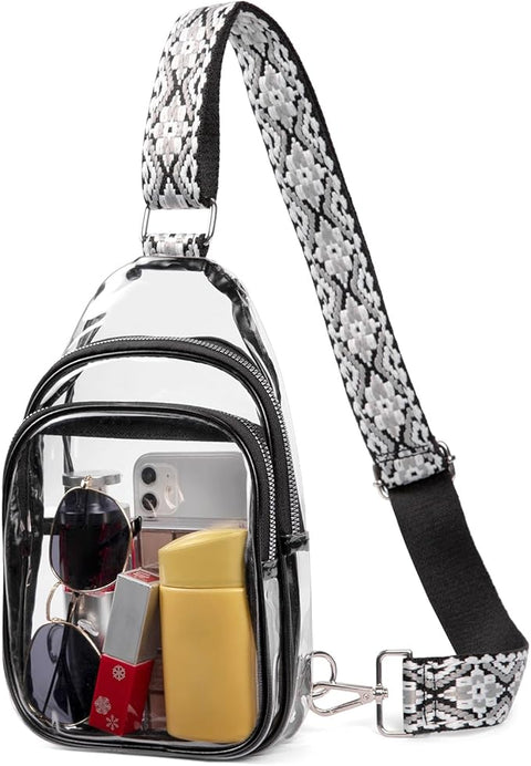 Clear Bag for Stadium Events, Clear Crossbody Bag, Small Transparent Purses