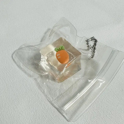 Fruit Ice Cube Squishy Pendant