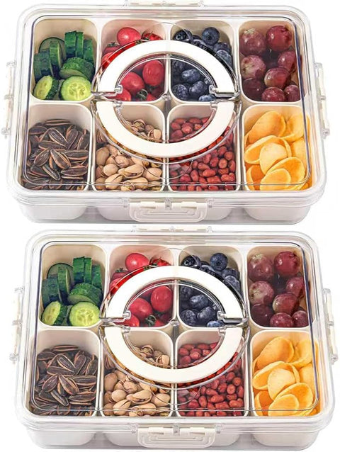 Large Portable Snackle Box - 8 compartments