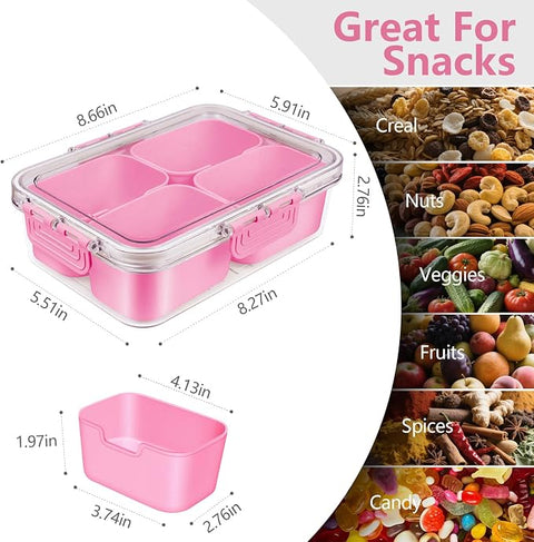 Small Portable Snackle Box - 4 compartments