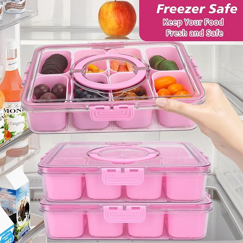 Large Portable Snackle Box - 8 compartments