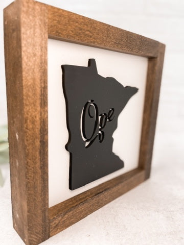 Minnesota Ope Framed Sign