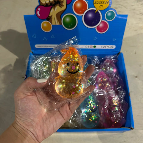 Sugar Squeeze Glitter Christmas Snowman - Assorted Colors