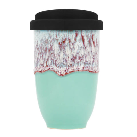Handmade Nebula Ceramic Travel Mug – 12oz with Lid & Sleeve
