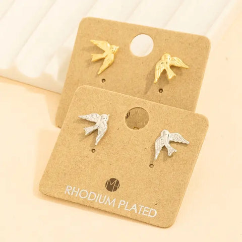 Mini Bird Stud Earrings